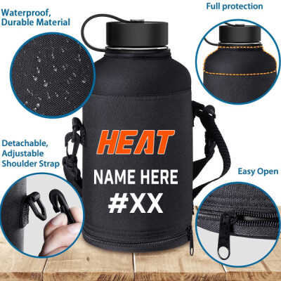 64oz Water Bottle with case - personalize with name & number included Thumbnail